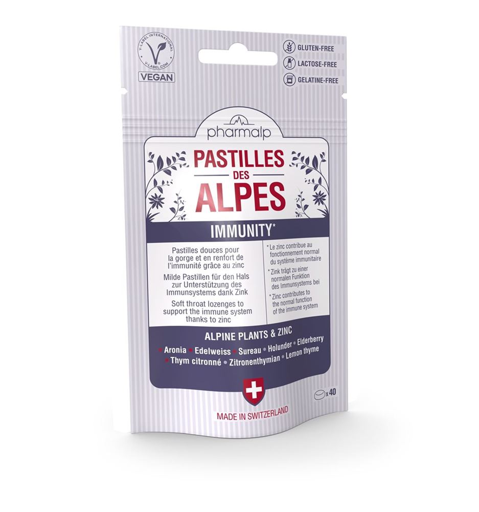 PHARMALP Pastilles des Alpes<br>40 Stück, Beutel, Pastillen, Immunity