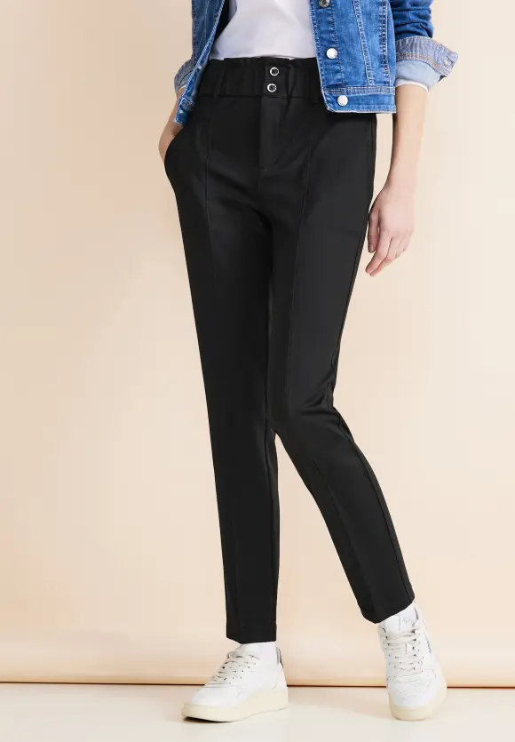 Loose Fit Paperbag Hose - Black