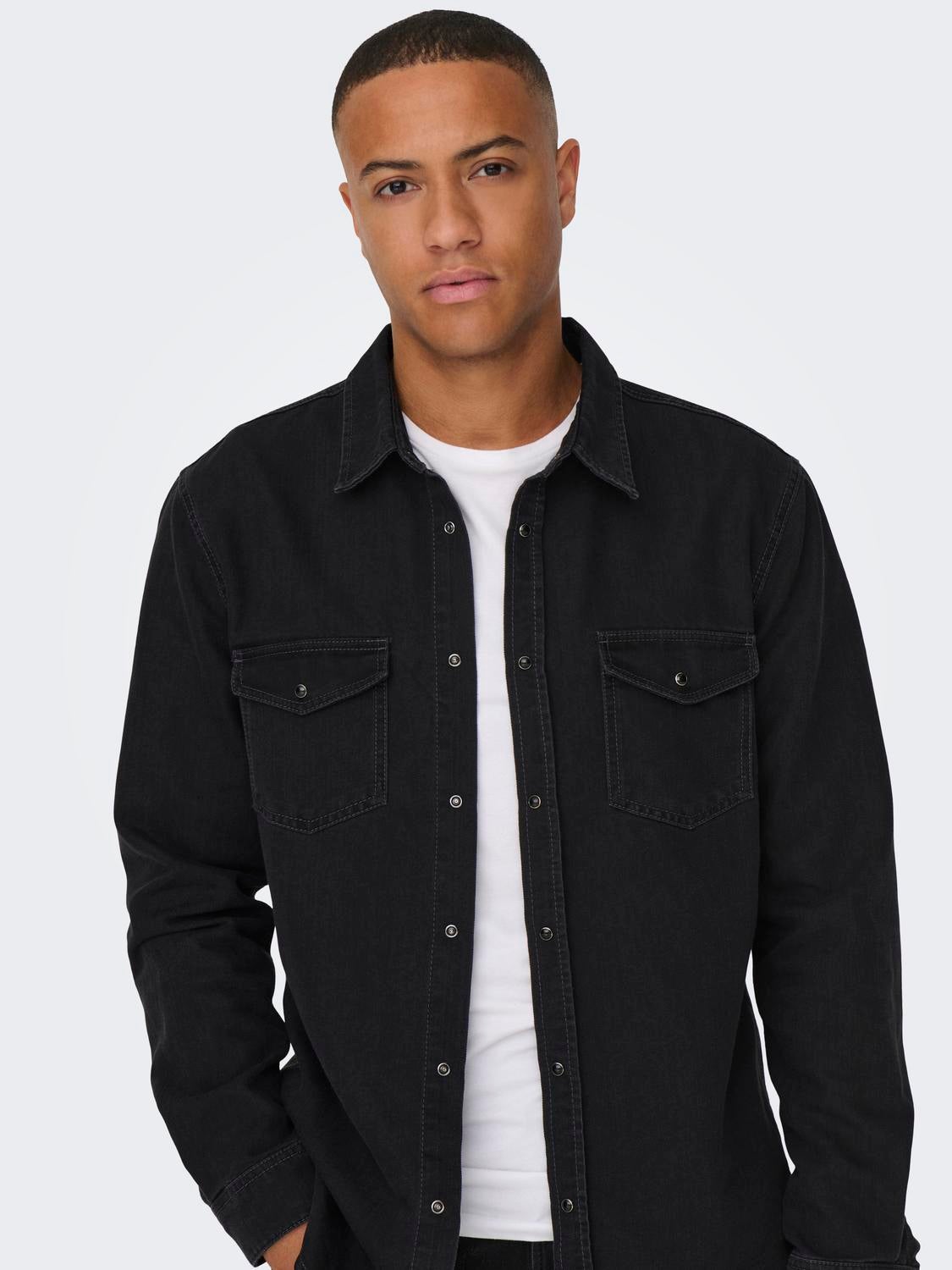 ONSBANE Jeanshemd Dark Grey Denim