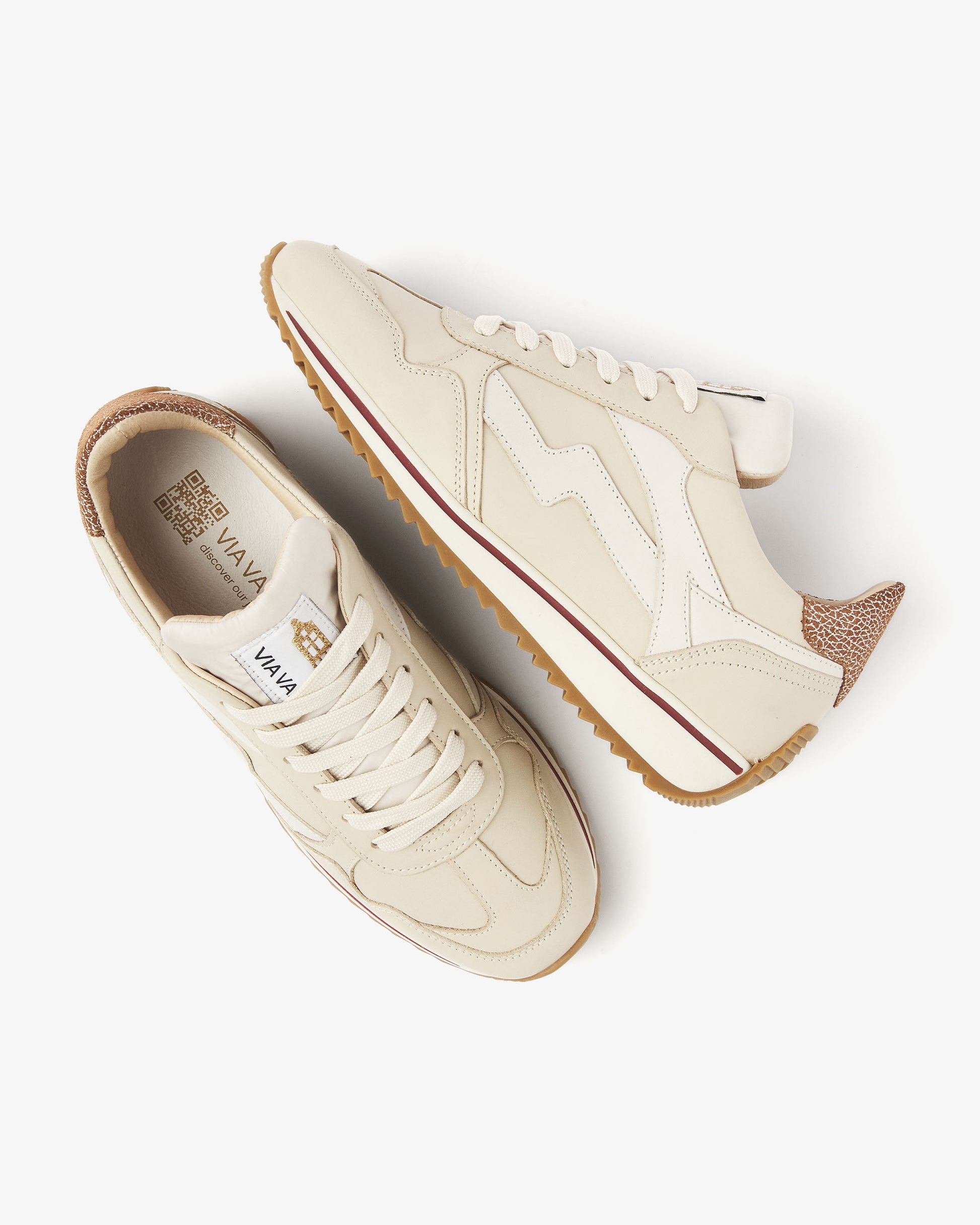 VIA VAI beige dames sneakers Mikki Alex