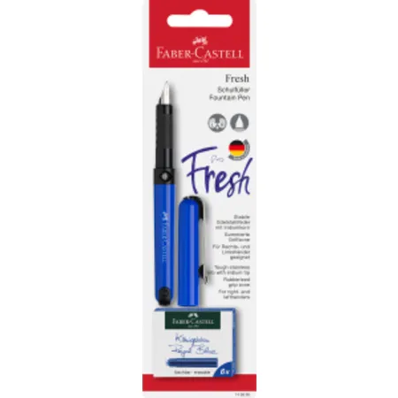 Faber-Castell Schulfüller Fresh + Patronen, 1 Stück, 4-fach sortiert