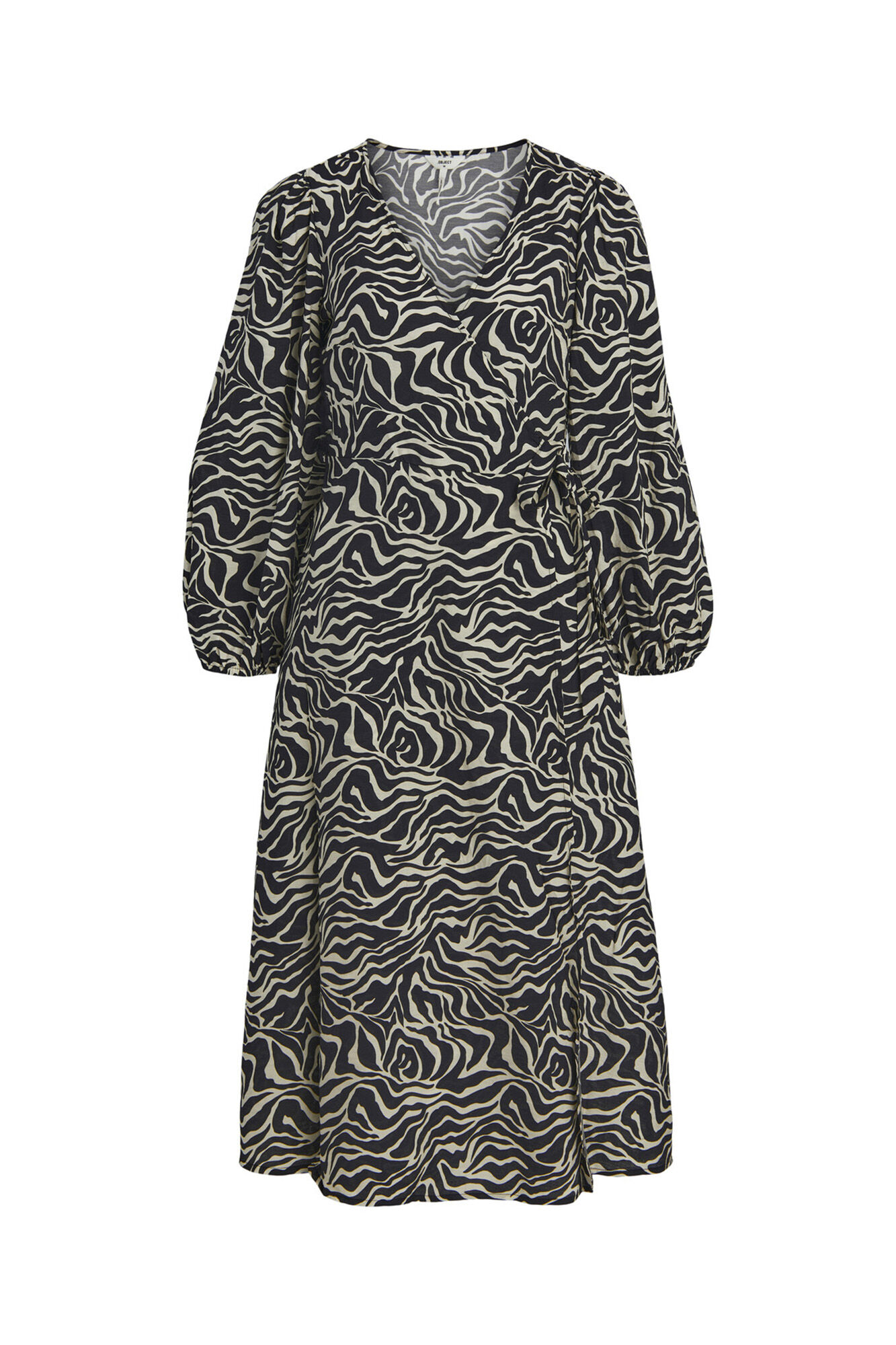 Vestido midi envelope - Preto