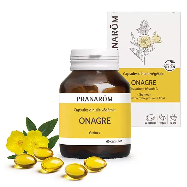 Óleo Vegetal de Prímula Pranarom - 60 cápsulas