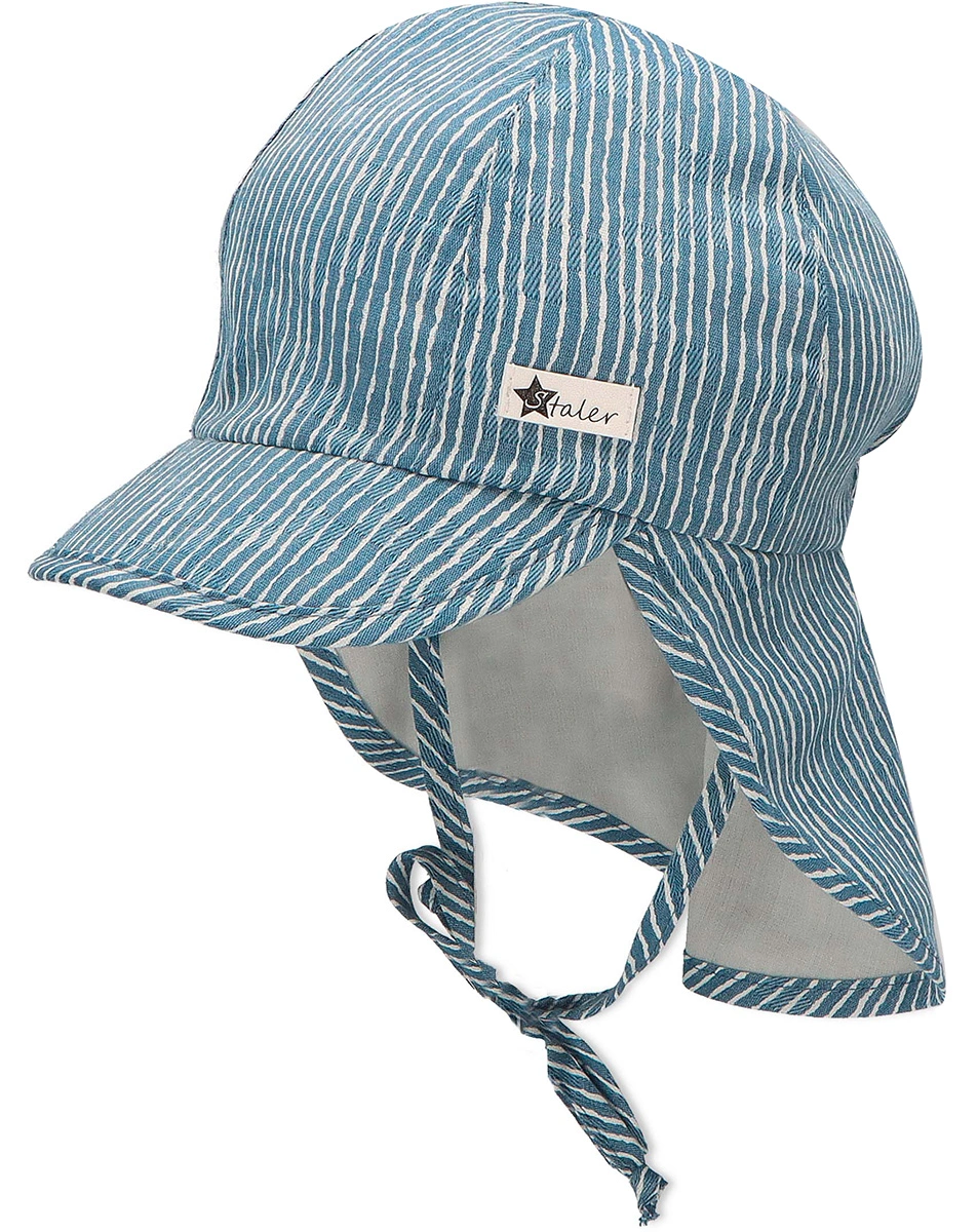 Schirmmütze LIGHT gestreift in mittelblau