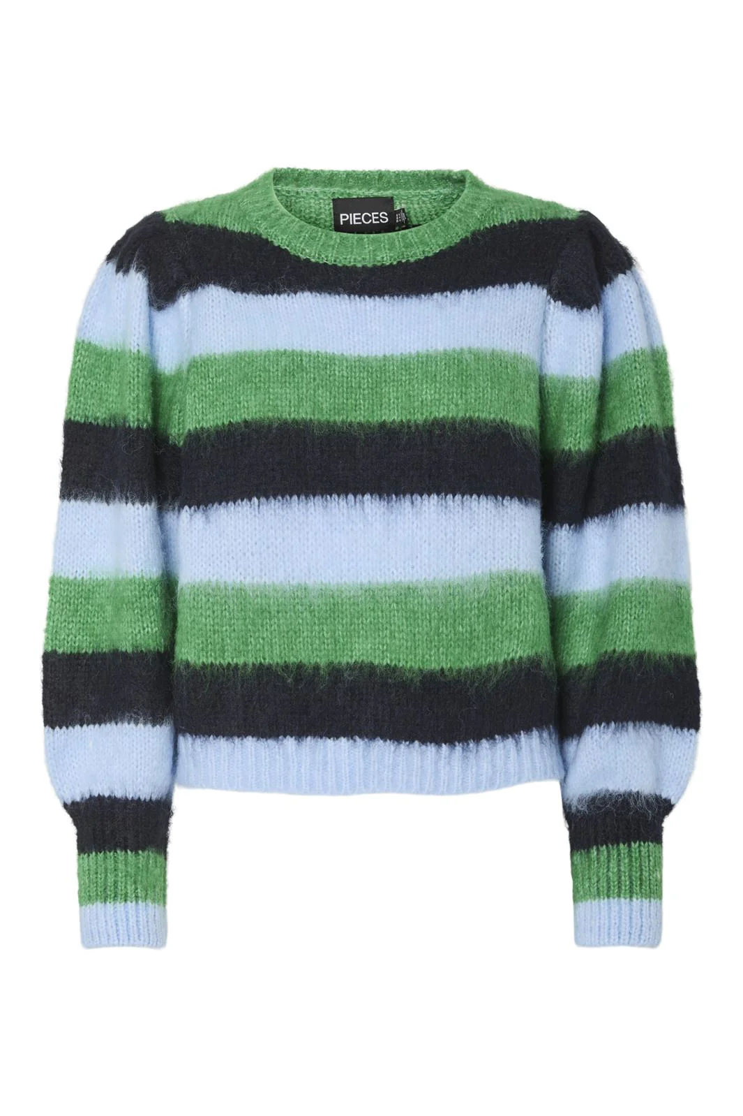 Pieces Pcficca Ls Short Knit Fsy 4752746 fern green navy blazer cashmere blue