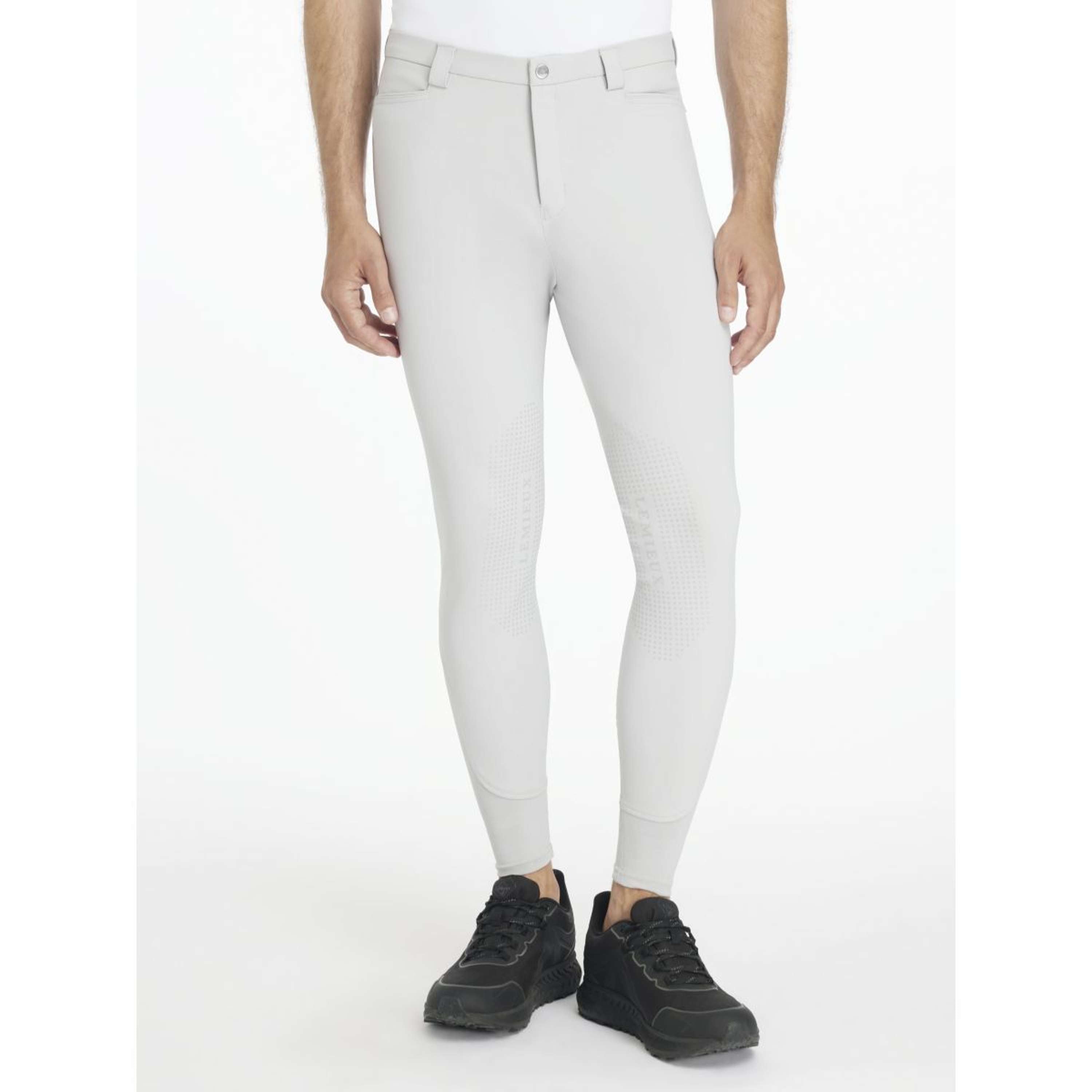 LeMieux Rijbroek Sports Knee Grip Heren Lichtgrijs