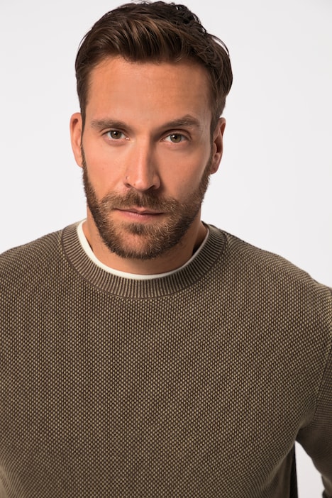 Pullover, Strukturstrick, Vintage Look, Rundhals