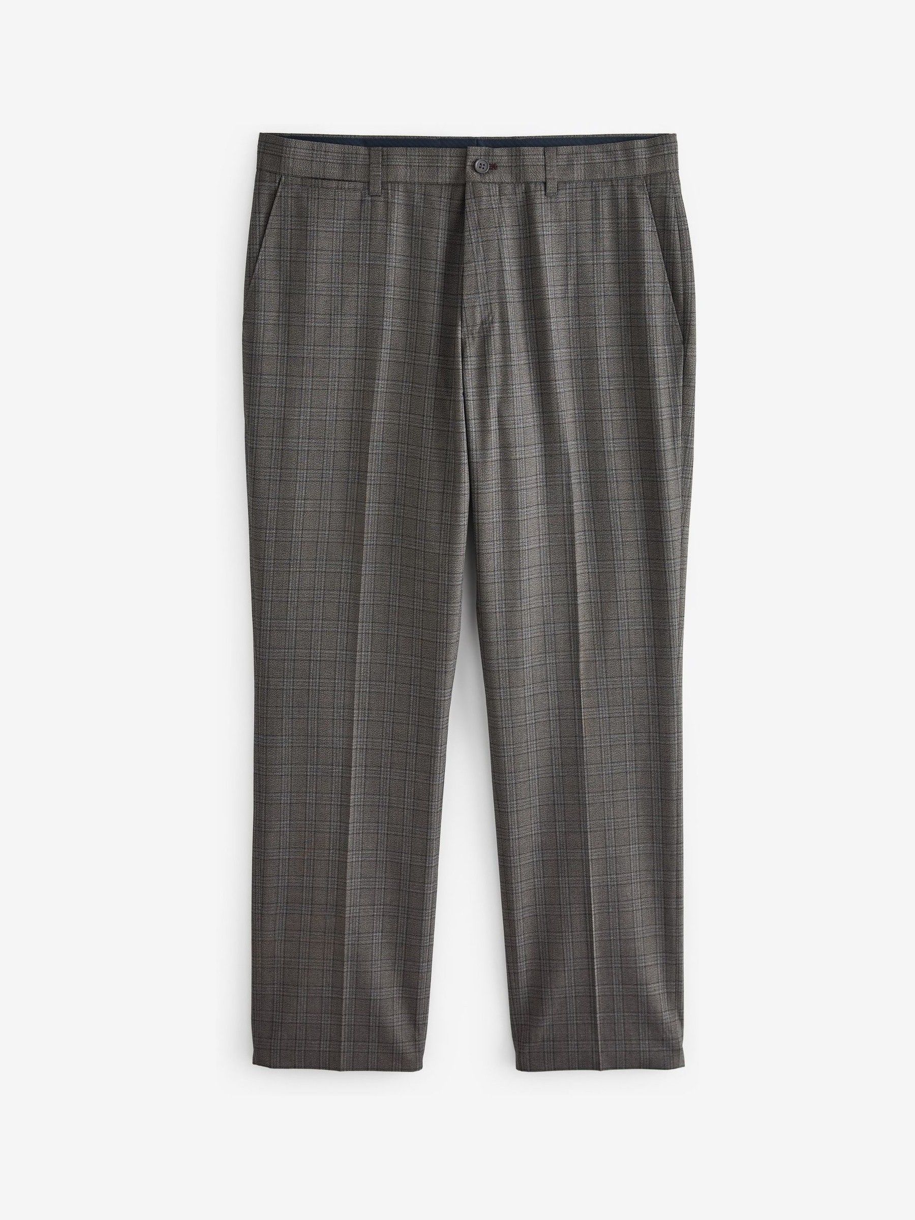 Grijs geruit - Skinny - Geruite modieuze broek