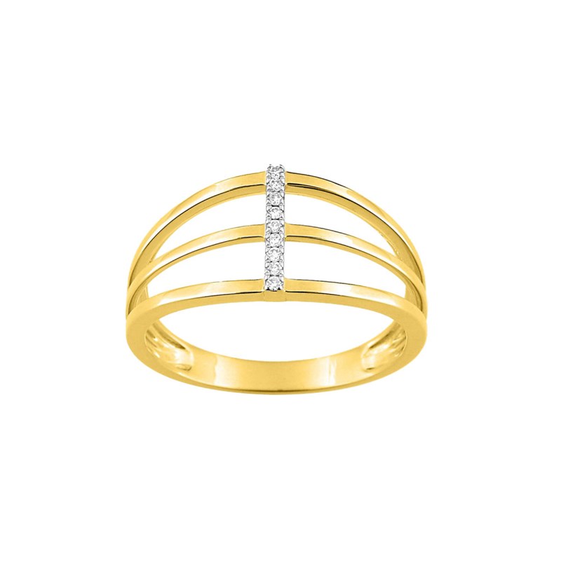 Bague Femme - Or 18 Carats - Diamant 0,03 Carats