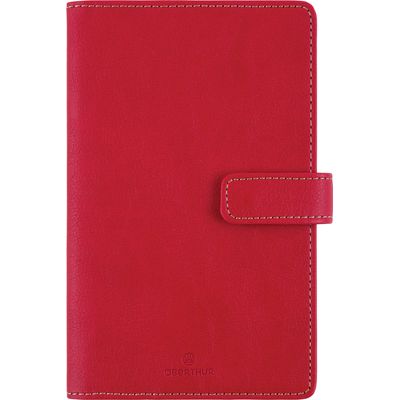 Agenda à spirale Milano - 1 semaine sur 2 pages - 11 x 18 cm - rouge - Oberthur
