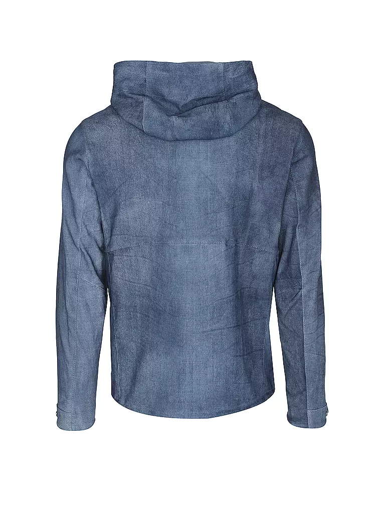 GIORGIO BRATO Lederjacke blau