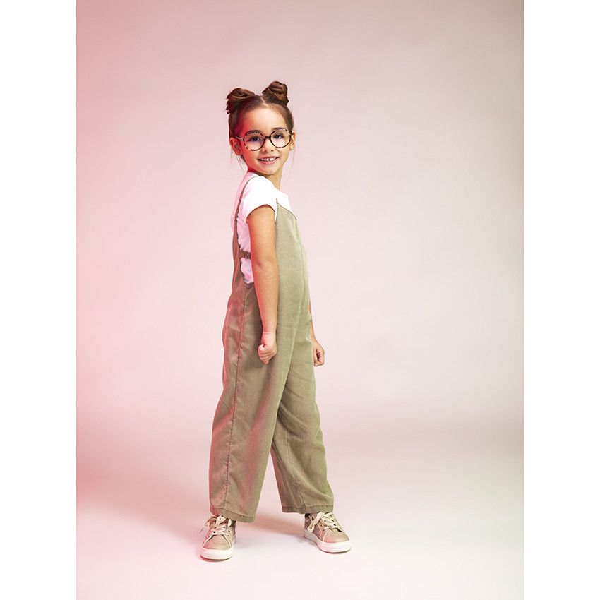 Combinaison longue unie en lyocell pour fille - Vert