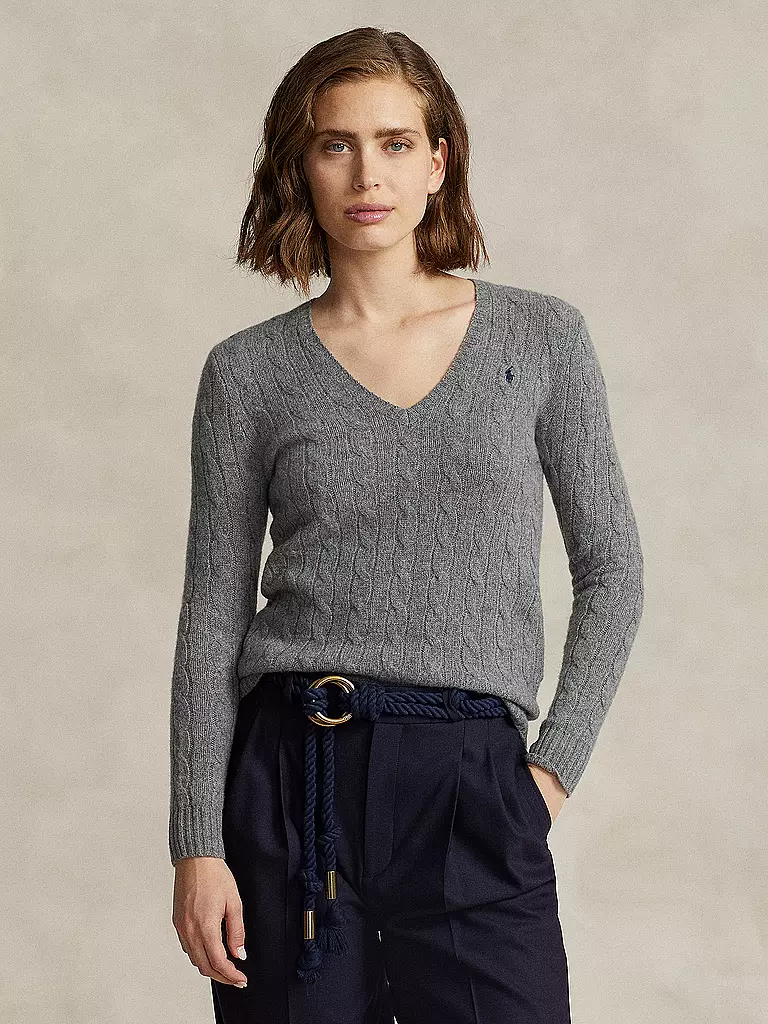 POLO RALPH LAUREN Pullover Slim Fit KIMBERLY grau