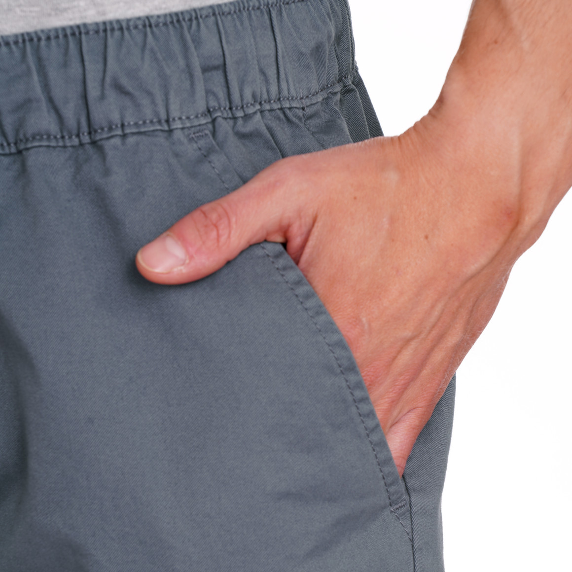 VanVaan Herren Cargoshorts mit Elastikbund grau