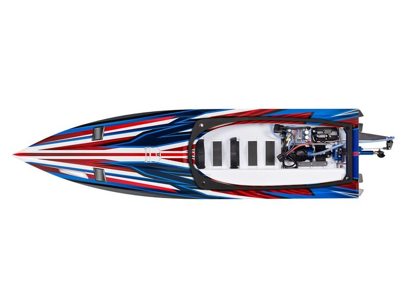 Traxxas Speedboot Spartan SR 1037 mm Rot, ARTR Selbst-aufrichtendes 6S Brushless Rennboot