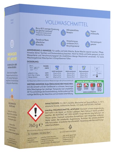 everdrop Vollwaschmittel Faltschachtel (19WL)