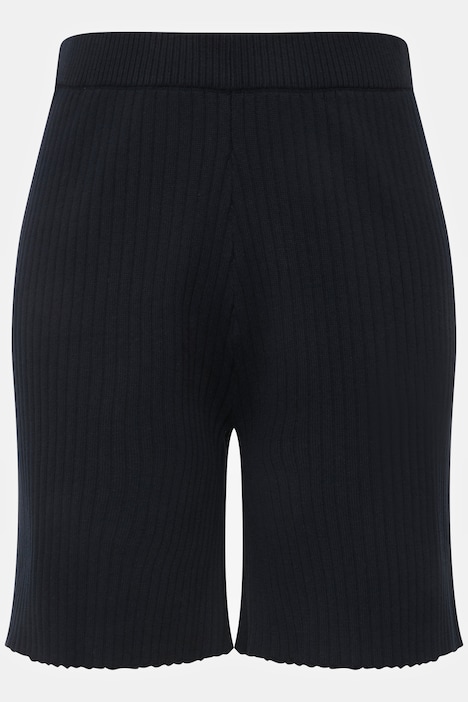 Strick-Shorts, weites Bein, Elastikbund, Biobaumwolle
