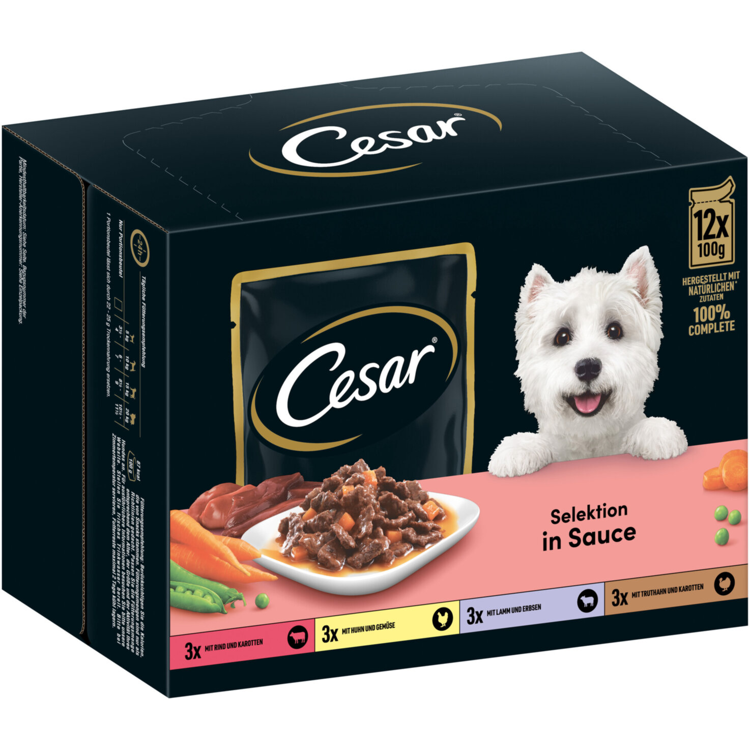 Cesar Selection Hundefutter in Sauce 12x100g