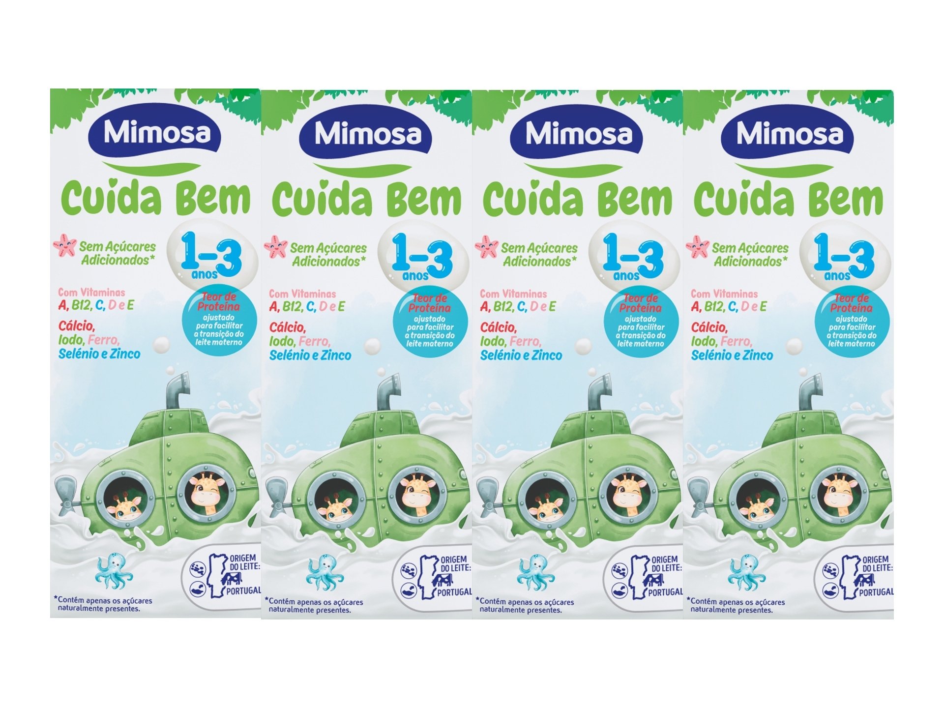 BEBIDA LÁCTEA MIMOSA INFANTIL MEIO GORDO 1 A 3 ANOS 4X200ML