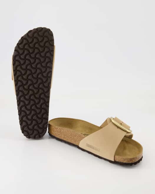 Birkenstock Madrid Big Buckle Pantoletten in Beige