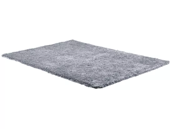 Tapis shaggy à poils longs - 160 x 230 cm - Argenté - GLITTER