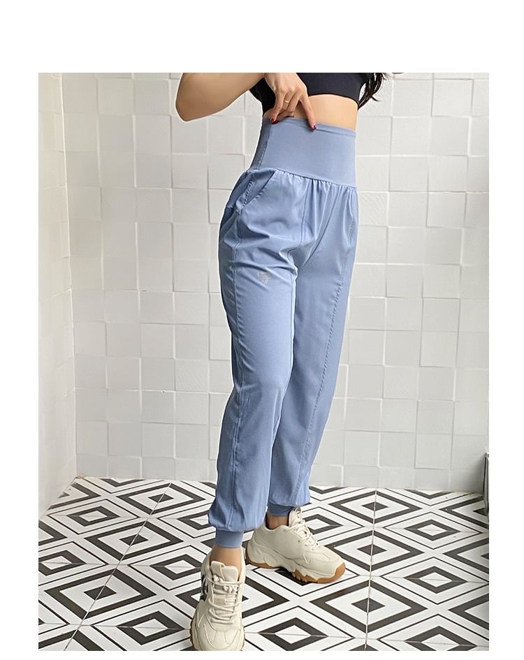 Engiko - High Rise Plain Harem Track Pants