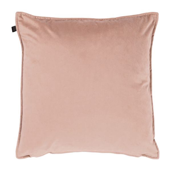 Overseas Middlestitch Kussen - 60 x 60 cm– Velours – Beige