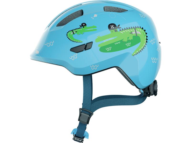 Abus Helm Smiley 3.0 Blue Croco Shiny, M Fahrradhelm für Kinder