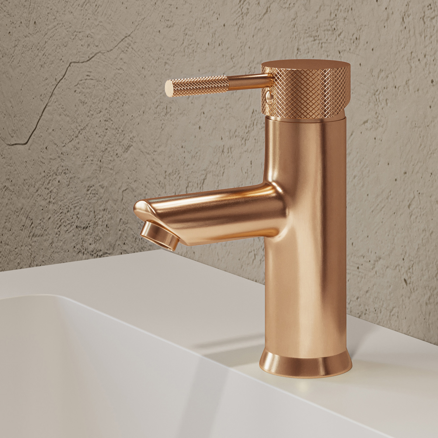 Saniclear Copper Curved hendel voor wastafelkranen (SK21439 en SK21438)