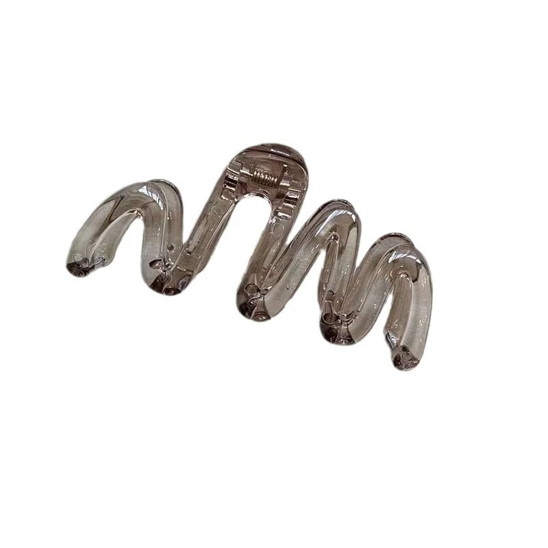 (11cm) Haarspange Klammer Krallen Clip Haar Accessoire Wellen - Grau