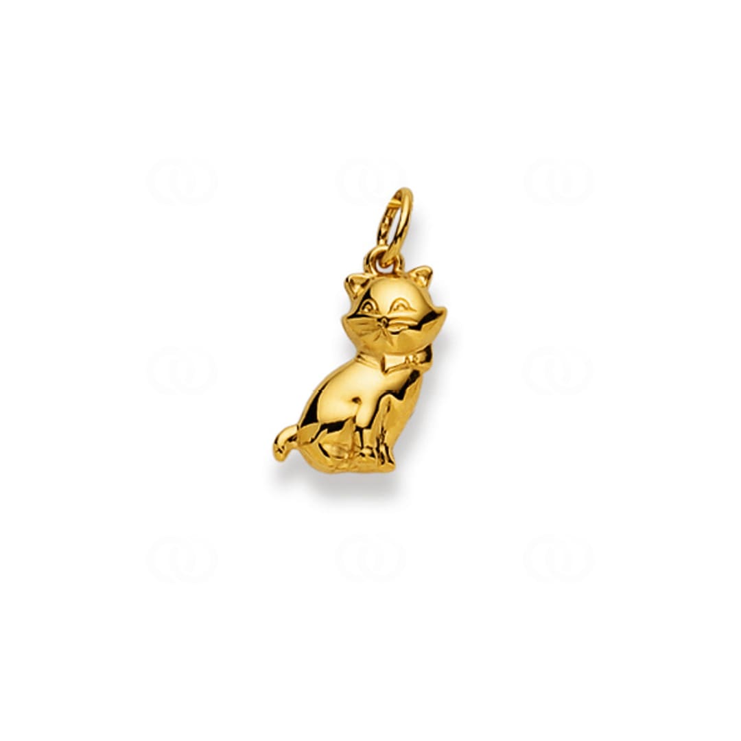 Anhänger 750/18 K Gelbgold Katze