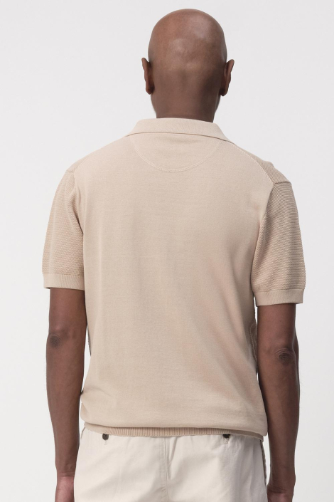 Campbell beige heren polo
