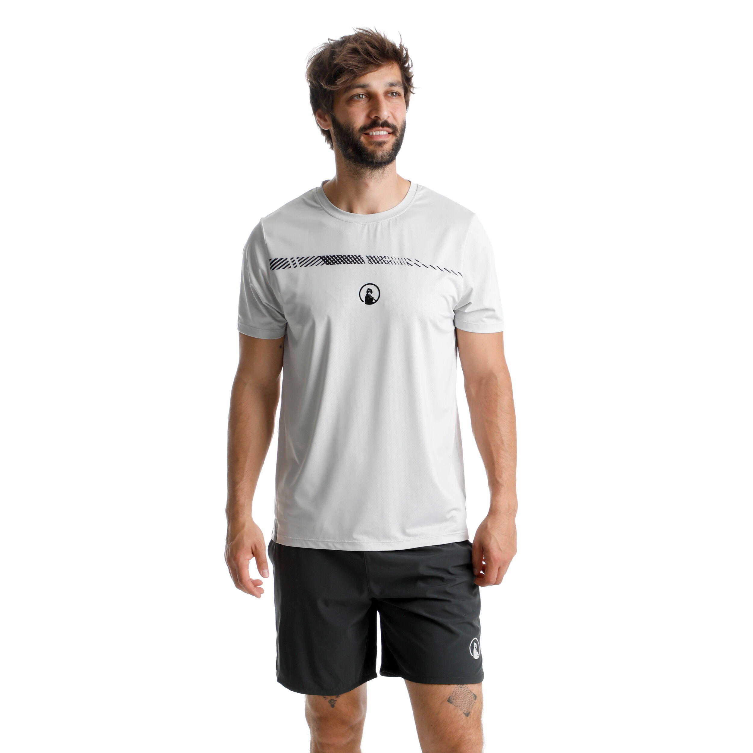Quiet Please Sparkle Receiver T-shirt Hommes - Gris Clair