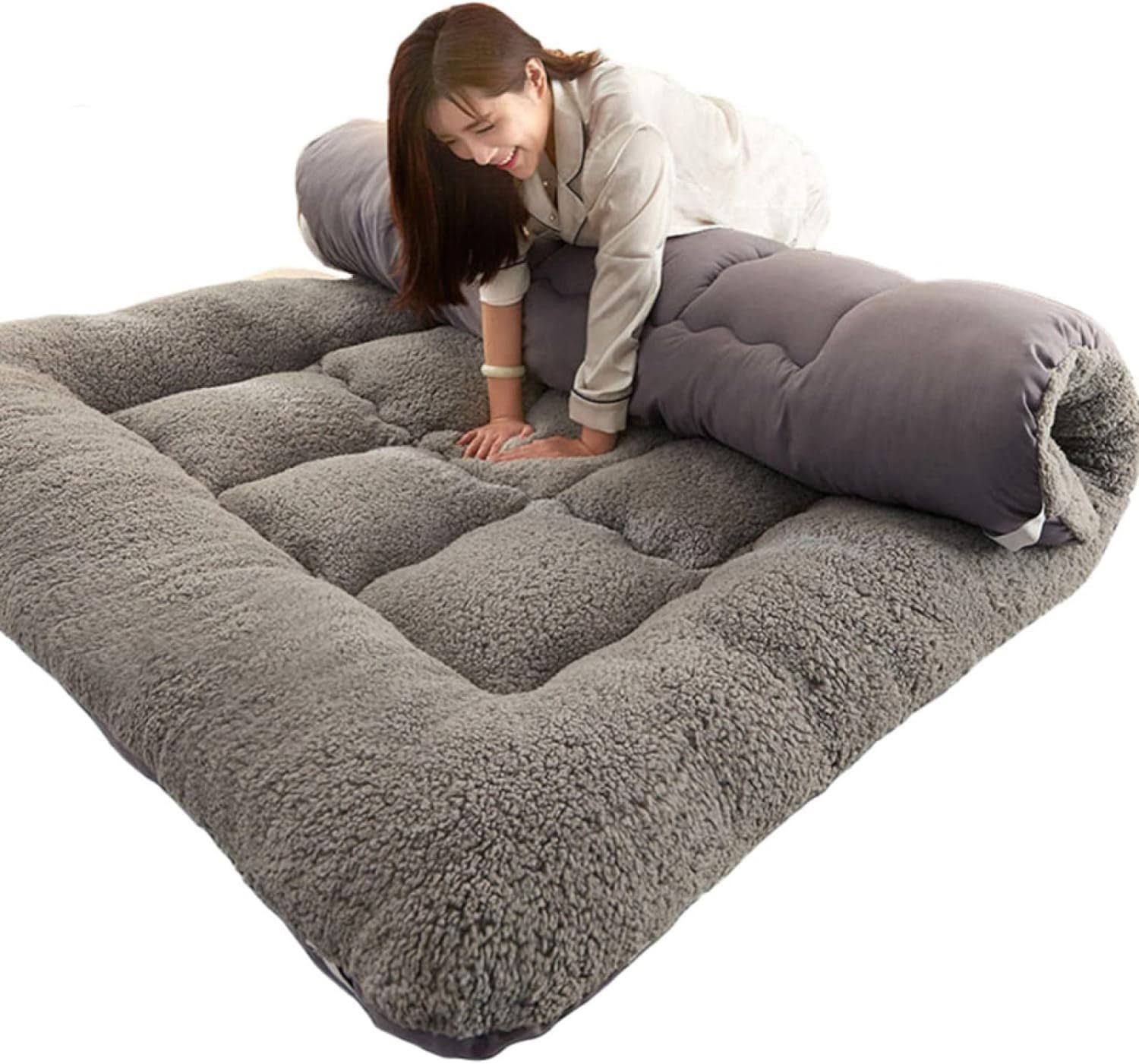 DYNCDW Bodenmatratze, Doppelte Einzelne Japanische Futons, Faltbare Qu