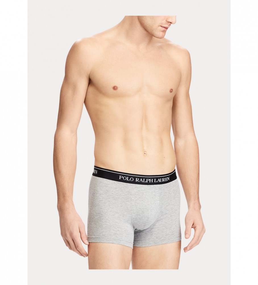 Conjunto de 3 cuecas boxer Ralph Lauren 714835885005 cinza