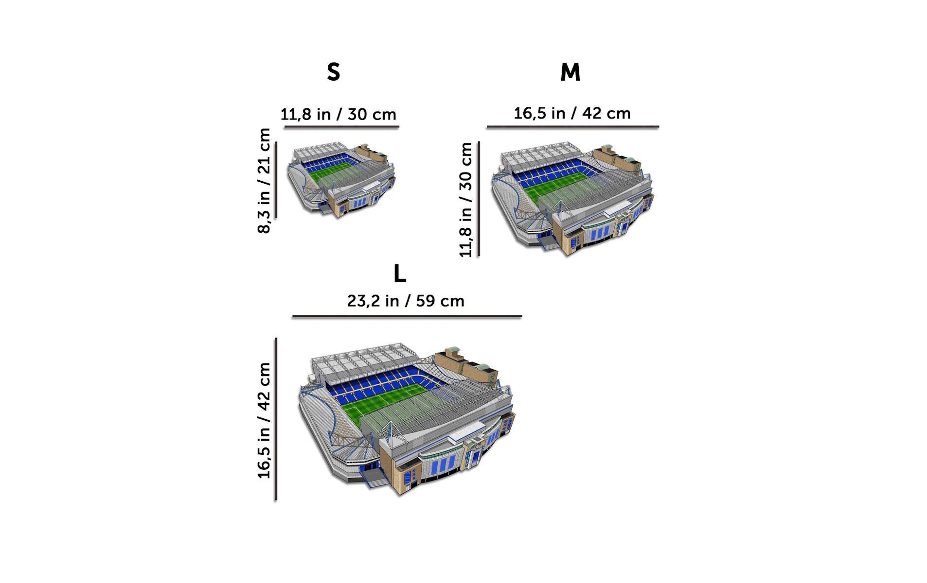 Chelesea FC – Stamford Bridge StadiumOffizielles Holzpuzzle, Grösse M
