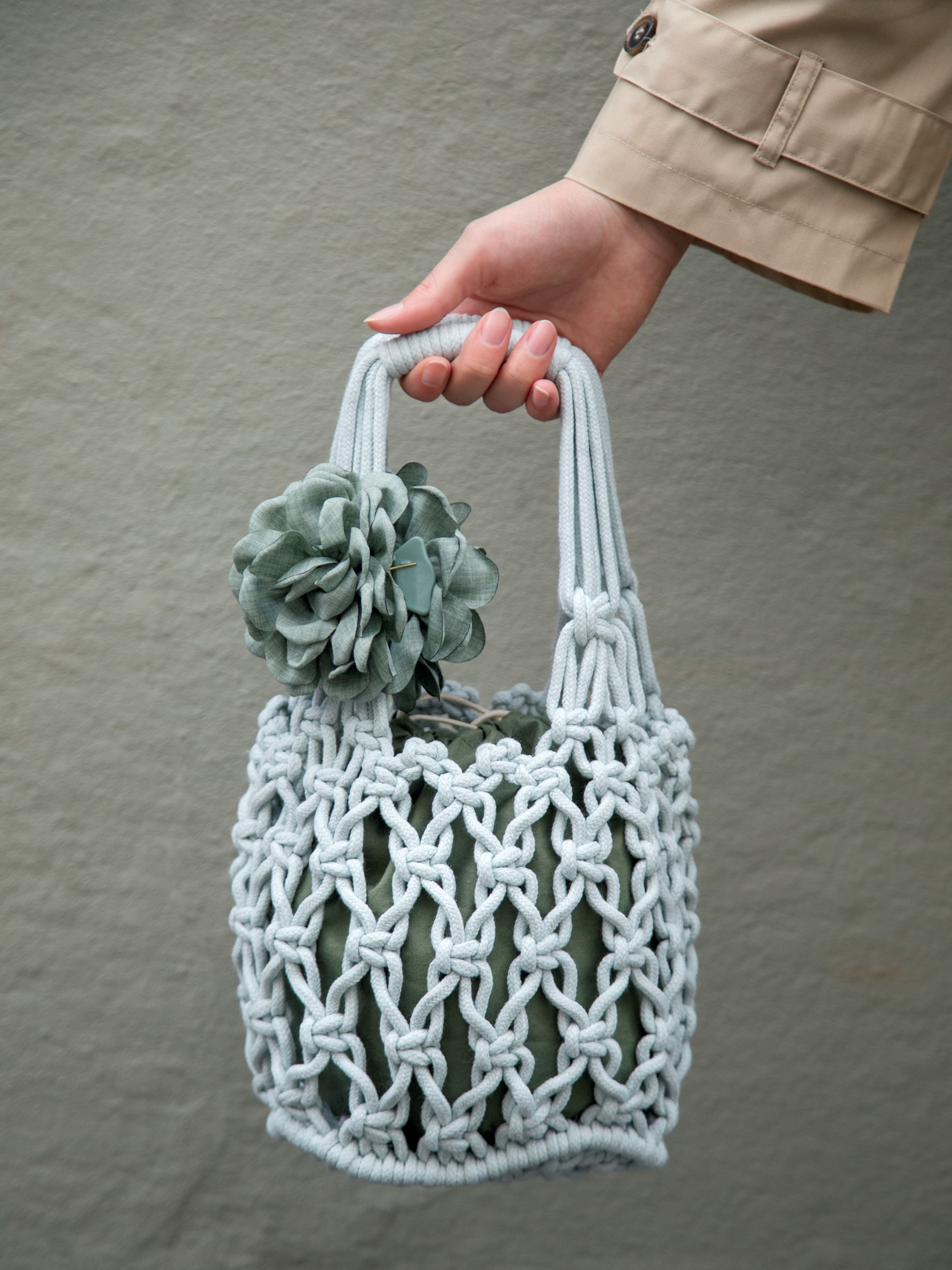 Taske | 18 x 18 x 24 cm. | Dusty Green