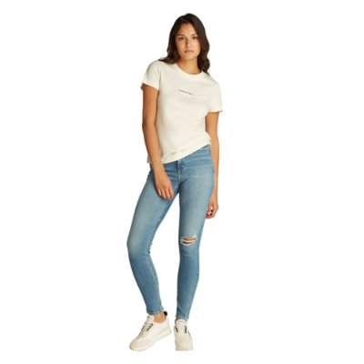 Tee-shirt à manches courtes femme Monologo Slim CALVIN KLEIN