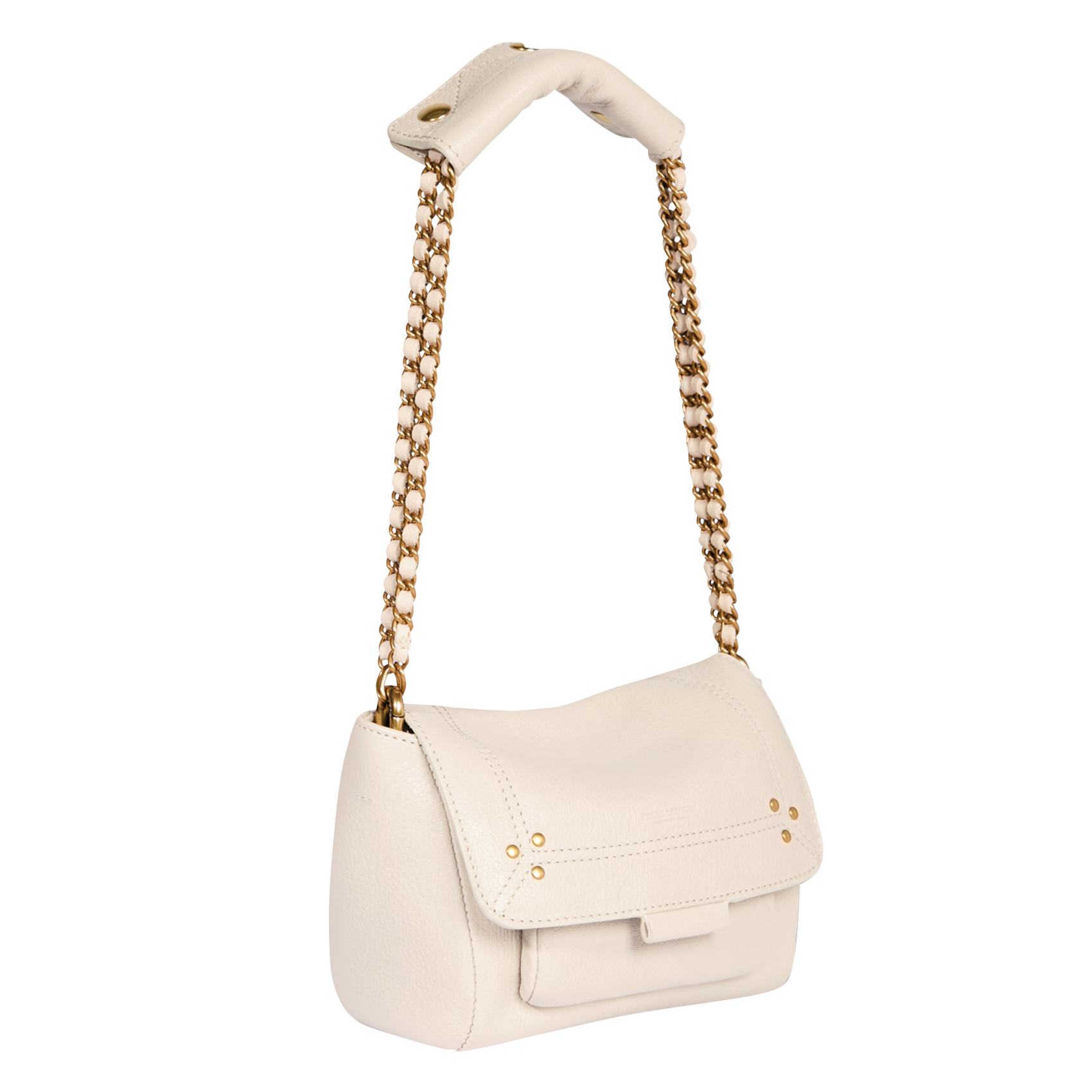 LULU S - Mini sac bandoulière en cuir| Beige