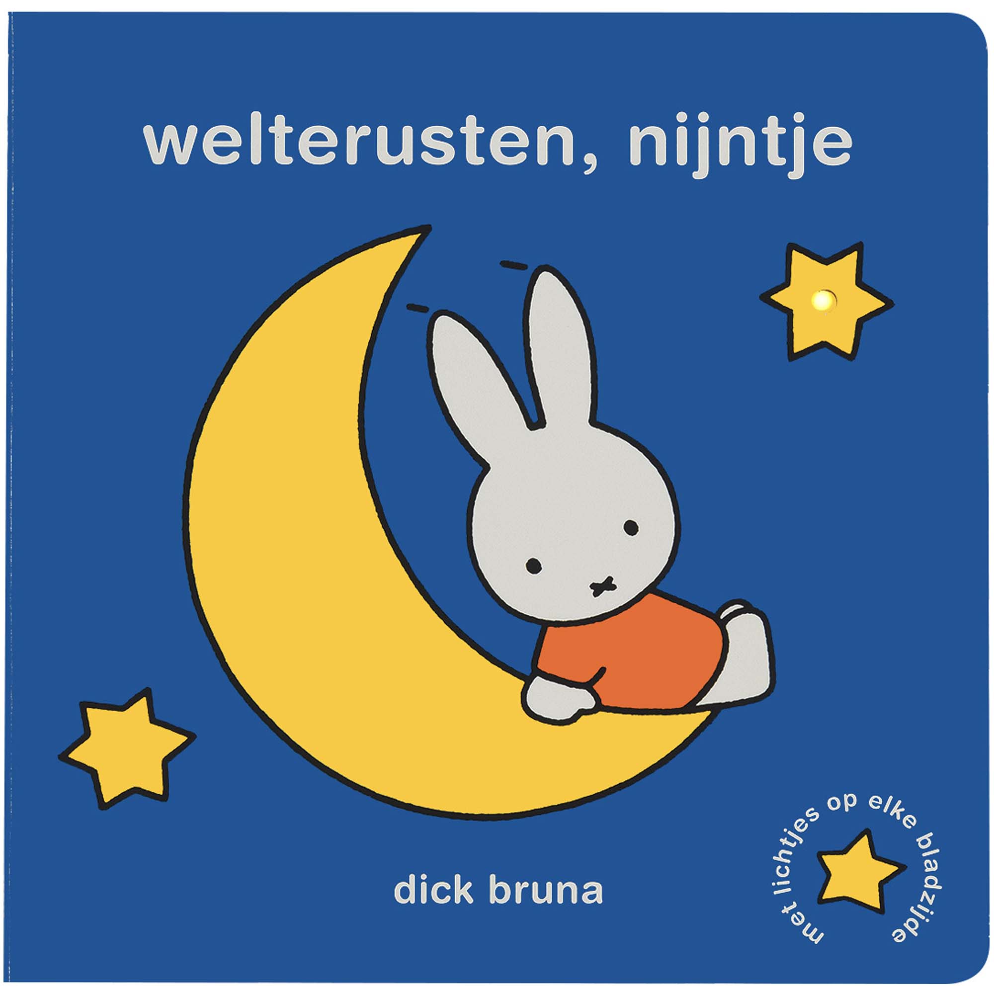 weltruste nijntje, met lichtjes op elke pagina  - kinderboeken - Prénatal