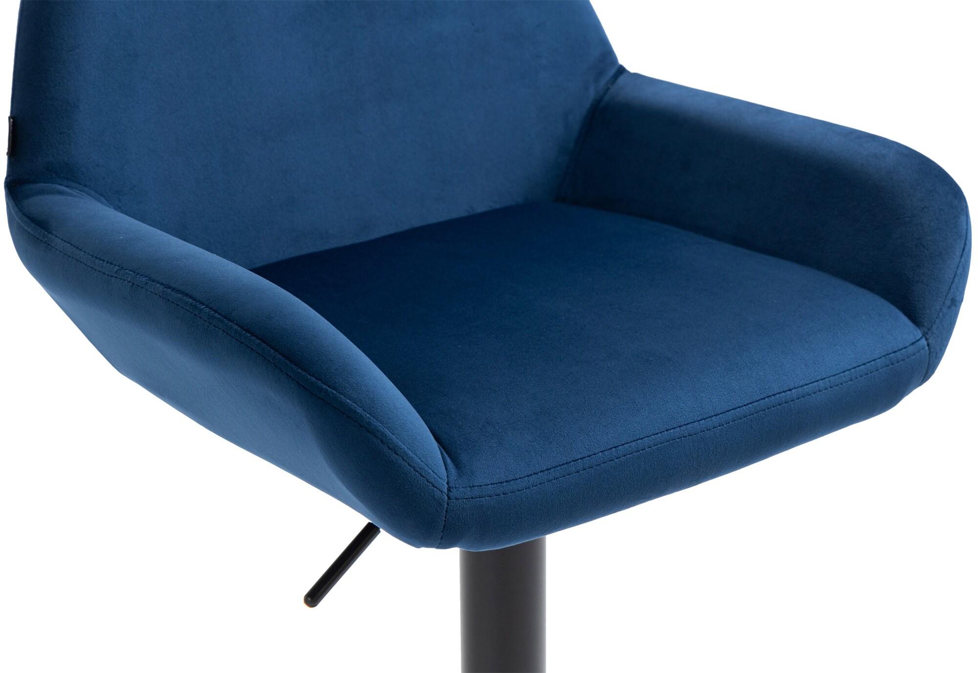 CLP 2er Set Barhocker Braga Samtbezug mit Metallgestell I Höhenverstellbar und drehbar I Moderner Barstuhl mit Fußstütze für Küche und Bar