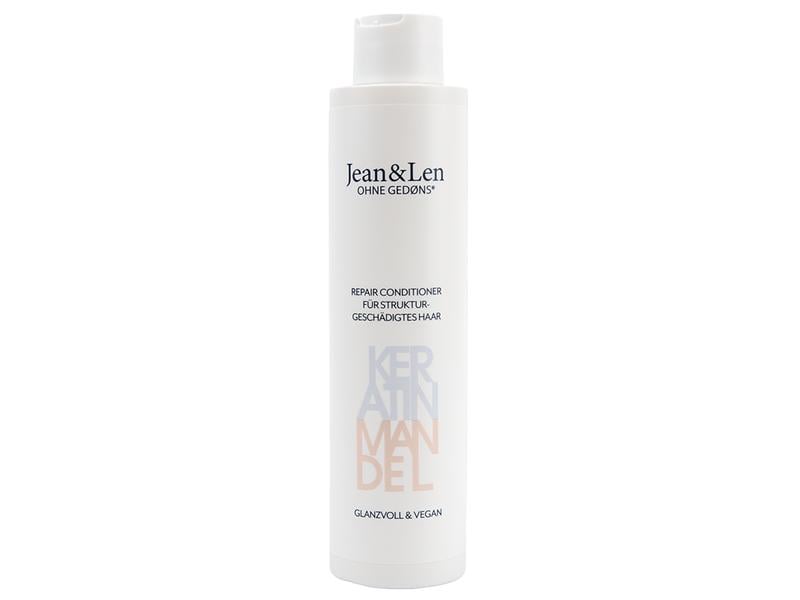 Jean & Len Haarspülung Repair Keratin/Mandel 300 ml Natürlicher und pflegender Conditioner für strukturgeschädigte und wiederspenstige Haare