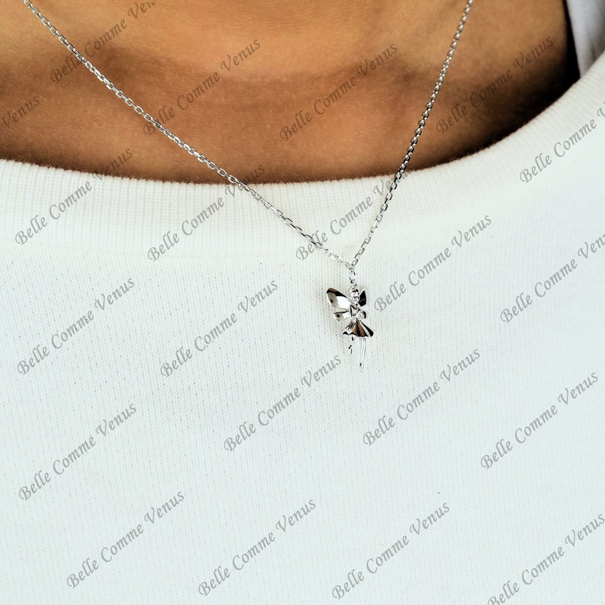 Collier fée Argent 925 Rhodié