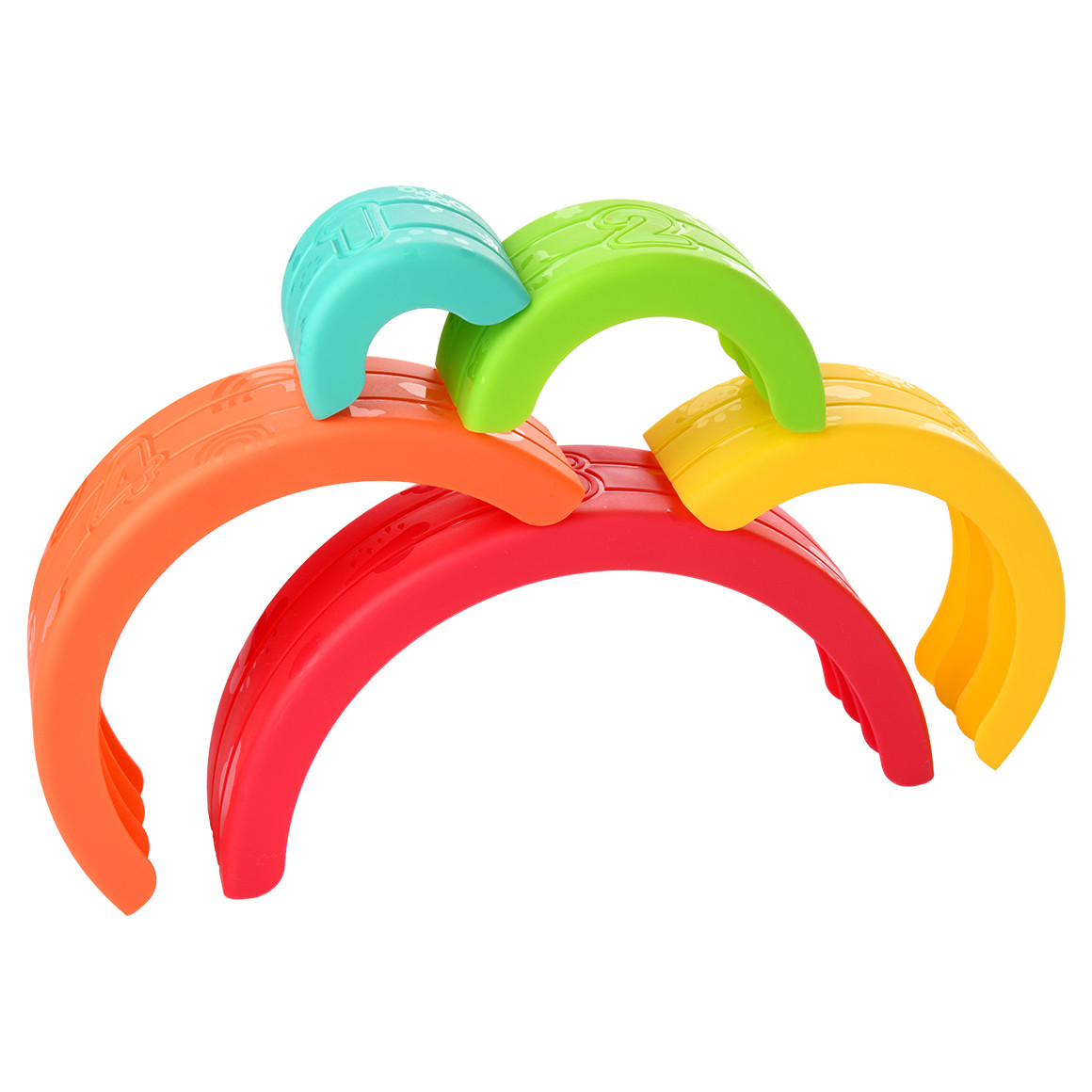 Topomini Stapel-Regenbogen ab 6 Monate weiss / bunt