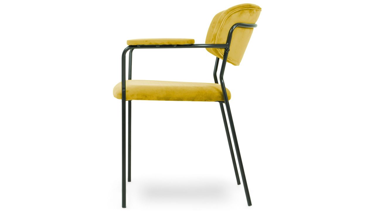 Eetkamerstoel - geel Blanchett B67 x D60 x H79 cm