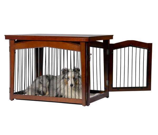 dobar® petlife Design-Hundekäfig, braun, ca.