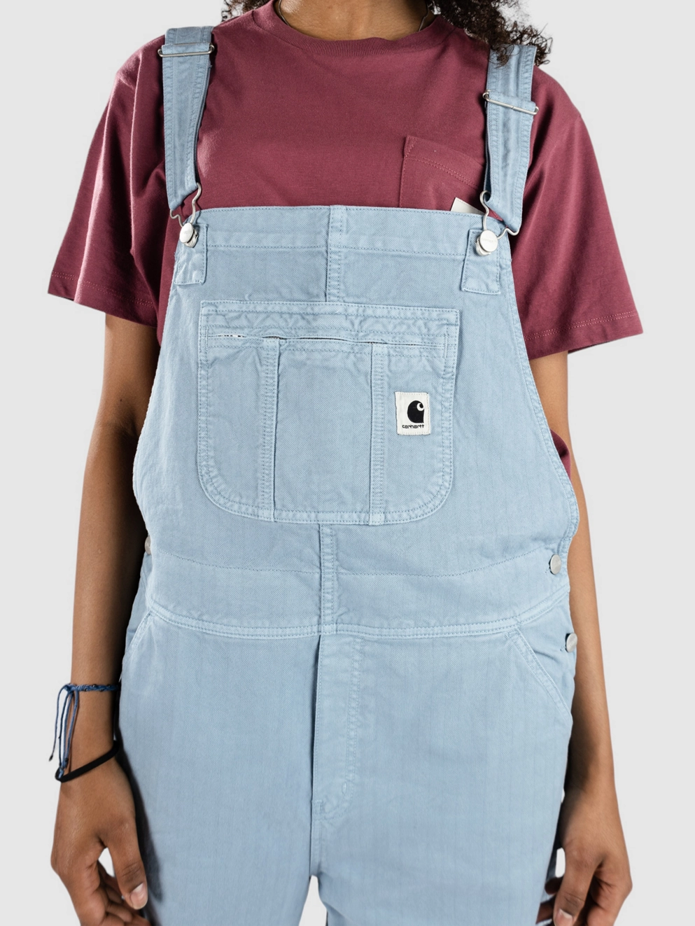 Carhartt WIP Norris Bib Overall Denim Dungarees misty sky garment dyed