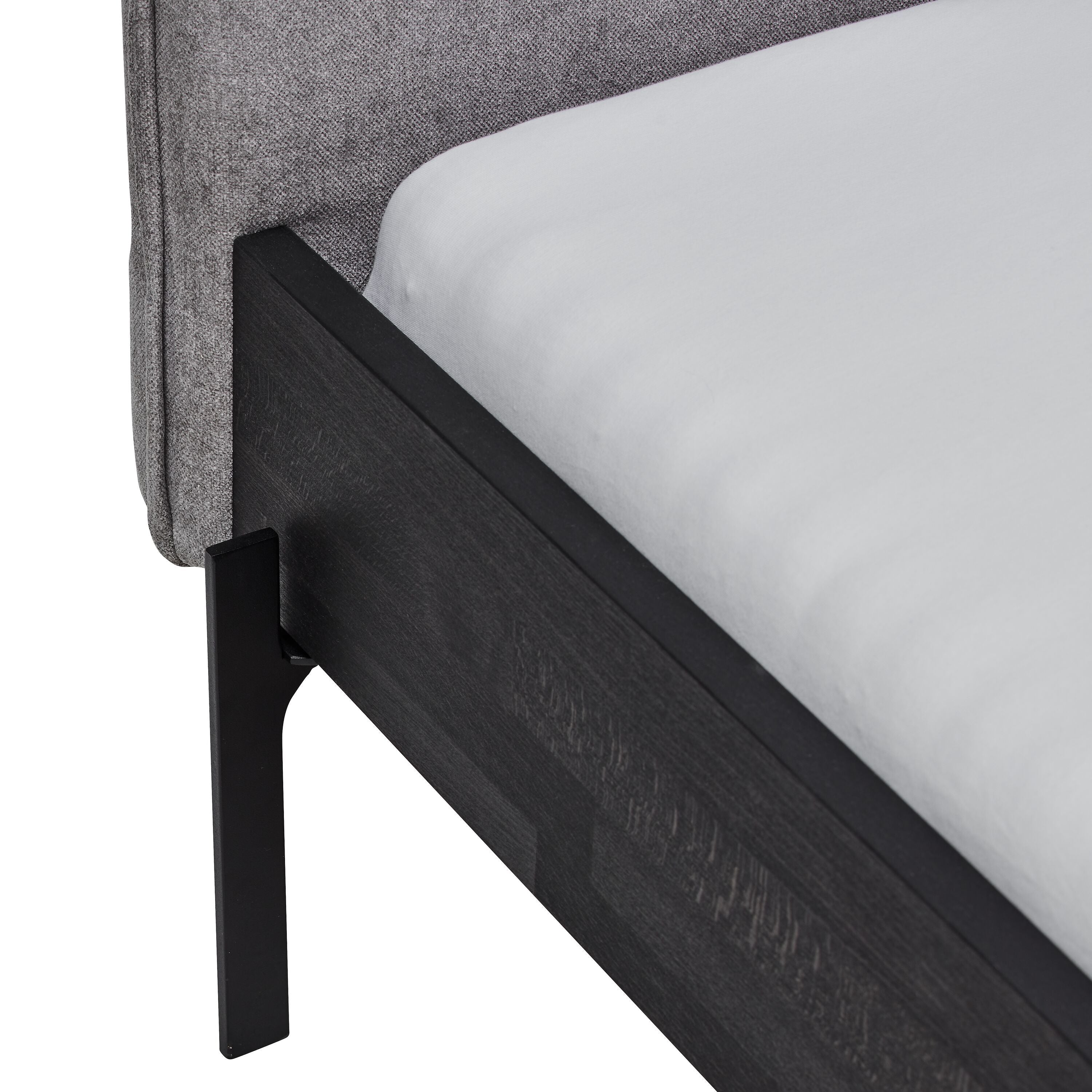 CARA Bett - Buche schwarz / B: 120.0 cm x T: 200.0 cm