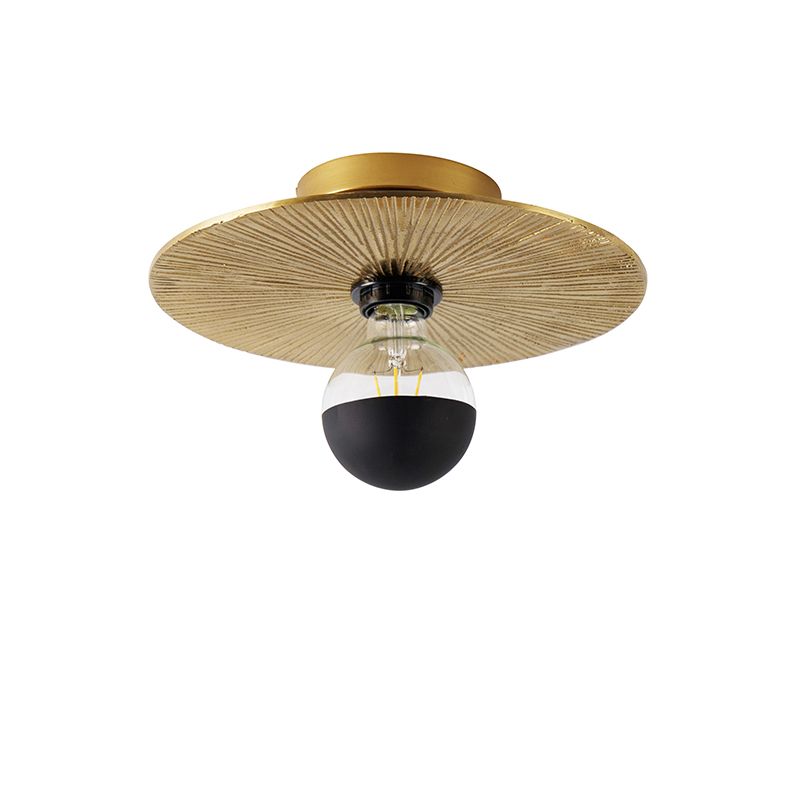 Oosterse plafondlamp goud rond - Konge