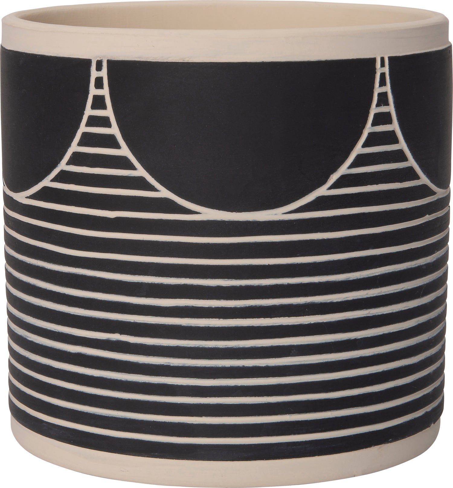 Intratuin bloempot Mik zwart D 13,5 H 12,5 cm